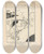 Triptych art skateboard deck of Jean De Bosschre Does The Dragon Mind Getting Under The Stone Again by Jean de Bosschre (1878-1953)