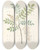Triptych art skateboard deck of Pierre Joseph Redout La Botanique De J J Rousseau Pl 18 by Pierre Joseph Redoute (1759-1840)