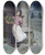 Triptych art skateboard deck of Augustus Edwin Mulready Selling Out_1 by Augustus Edwin Mulready (1844-1904)