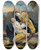 Triptych art skateboard deck of Orazio Gentileschi Madonna And Child In A Landscape by Orazio Gentileschi (1563-1639)