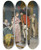 Triptych art skateboard deck of Arturo Ricci The Engagement by Arturo Ricci (1854-1919)