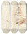 Triptych art skateboard deck of Hans Von Mares Weiblicher Sitzender Akt Daneben Bein Und Armstudien by Hans Von Marees (1837-1887)