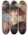 Triptych art skateboard deck of Henri Gervex Portrait De Madame De Lorgeril by Henri Gervex (1852-1929)