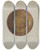 Triptych art skateboard deck of Roy Weber Pa German Plate by Roy Weber