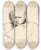 Triptych art skateboard deck of George Richmond Study Of A Man Gazing Down by George Richmond (1809-1896)