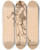 Triptych art skateboard deck of Nicolai Abildgaard Karikatur Af En Soldat I Profil Til Venstre Hans Venstre Arm Ligger I Bind Men Brer Dog Et Gevr by Nicolai Abildgaard (1743-1809)