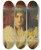 Triptych art skateboard deck of Bernhard Sterman Portrait Of A Woman by Bernhard Osterman (1870-1938)