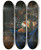 Triptych art skateboard deck of Christian Berentz Still Life With A Melon And A Peach On A Silver Platter by Christian Berentz (1658-1722)