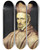Triptych art skateboard deck of Diego Velzquez Portrait Of Cardinal Gaspar De Borja Y Velasco by Diego Velazquez (1599-1660)