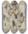 Triptych art skateboard deck of Albert Gleizes Portrait Cubiste by Albert Gleizes (1881-1953)