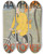 Triptych art skateboard deck of Edward Penfield Harpers October_3 by Edward Penfield (1866-1925)