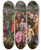 Triptych art skateboard deck of Ambrosius Francken I The Multiplication Of Loaves And Fishes by Ambrosius Francken I (1544-1618)