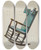Triptych art skateboard deck of Florence Truelson Chair With Head Rests by Florence Truelson