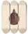Triptych art skateboard deck of Yolande Delasser Money Bank by Yolande Delasser (1935)