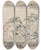 Triptych art skateboard deck of Xiao Yuncong Album Of Seasonal Landscapes Leaf F Previous Leaf 5 by Xiao Yuncong (1596-1673)
