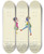 Triptych art skateboard deck of John Elsas Und Will Ein Mann Ein Weib Studieren by John Elsas (1851-1935)
