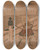 Triptych art skateboard deck of Suzuki Harunobu Benkei And Heron On Bridge by Suzuki Harunobu (1724-1770)