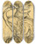 Triptych art skateboard deck of Theo Van Hoytema Kraaiende Haan by Theo Van Hoytema (1863-1917)