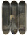 Triptych art skateboard deck of Cornelius Norbertus Gijsbrechts Silverware In An Open Cabinet by Cornelius Norbertus Gijsbrechts (1630-1675)