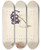 Triptych art skateboard deck of Johanna Fosie Studie Af Blomst I Glas Med Vand Og Hvide Asparges by Johanna Fosie (1726-1764)