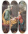 Triptych art skateboard deck of Giovanni Francesco Romanelli The Education Of The Virgin Mary by Giovanni Francesco Romanelli (1610-1662)
