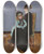 Triptych art skateboard deck of Norbert Goeneutte Lelegance Mre Et Fille by Norbert Goeneutte (1854-1894)