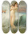 Triptych art skateboard deck of Guillaume Seignac The Wave by Guillaume Seignac (1870-1924)
