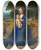 Triptych art skateboard deck of Gerard David The Rest On The Flight Into Egypt_2 by Gerard David (1460-1523)