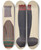 Triptych art skateboard deck of Fritz Boehmer Zoar Beaded Wristlet Mitten And Sock by Fritz Boehmer