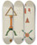 Triptych art skateboard deck of David P Willoughby Tenebrae Candelabra by David P Willoughby