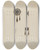 Triptych art skateboard deck of Stanley Mazur Brooch And Earrings by Stanley Mazur