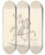 Triptych art skateboard deck of Henry Thomas Alken Turbaned Cavalryman Right Arm With Curved Sword Upraised by Henry Thomas Alken (1785-1851)