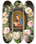 Triptych art skateboard deck of Pauline Von Koudelkaschmerling Mary With The Child In A Garland Of Roses by Pauline von Koudelka-Schmerling