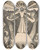 Triptych art skateboard deck of Lodewijk Schelfhout Christus Met Gespreide Armen In Een Heuvellandschap by Lodewijk Schelfhout (1881-1943)