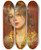 Triptych art skateboard deck of Eugen Von Blaas Gypsy Girl by Eugen Von Blaas (1843-1931)