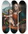 Triptych art skateboard deck of Giampietrino Giovanni Pietro Rizzoli The Virgin And Child By A Window Madonna Of The Cherries by Giampietrino (Giovanni Pietro Rizzoli) (1520)
