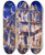 Triptych art skateboard deck of Christian Rohlfs Tessiner Huser I by Christian Rohlfs (1849-1938)
