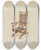 Triptych art skateboard deck of Ursula Lauderdale Platform Rocker by Ursula Lauderdale