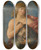 Triptych art skateboard deck of Giovanni Andrea Sirani David With The Head Of Goliath_1 by Giovanni Andrea Sirani (1610-1670)