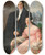 Triptych art skateboard deck of Eduard Ritter Portrait Of Anton Zhuber And His Wife Theresia Zhuber by Eduard Ritter (1808-1853)