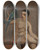 Triptych art skateboard deck of Georges Kars Womanwith Parrot by Georges Kars (1882-1945)
