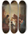Triptych art skateboard deck of Johann Zick Presentation In The Temple by Johann Zick (1702-1762)