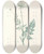 Triptych art skateboard deck of Pierre Joseph Redout La Botanique De J J Rousseau Pl 28 by Pierre Joseph Redoute (1759-1840)