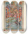 Triptych art skateboard deck of Jean De Bosschre The Battle Of The Birds And Beasts by Jean de Bosschre (1878-1953)