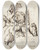 Triptych art skateboard deck of David Humbert De Superville The Torso Belvedere_1 by David Humbert De Superville (1770-1849)
