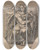 Triptych art skateboard deck of Adamo Scultori The Prophet Isaiah by Adamo Scultori (1530-1585)