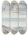 Triptych art skateboard deck of Charles Hamilton Smith North Shore Of Great Slave Lake And View To Seaward From Montreal Island by Charles Hamilton Smith (1776-1859)