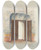 Triptych art skateboard deck of Geoffrey Holt And Harry Mann Waddell Reconstruction Of Interior by Geoffrey Holt And Harry Mann Waddell