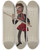 Triptych art skateboard deck of Florian Rokita Tightrope Walker Marionette by Florian Rokita
