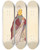 Triptych art skateboard deck of George File Hand Puppet Judy And Child by George File